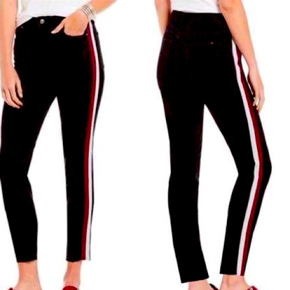 Joe’s The Charlie Tuxedo Stripe High Rise Skinny Jeans - Picture 1 of 8